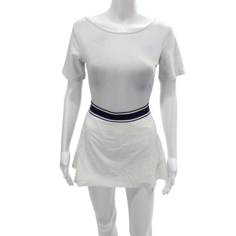 Peter Miller Womens Athletic White Animal Print Skort Short Pull On Size L